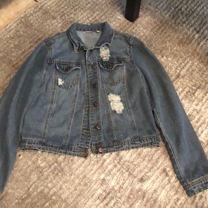 Ripped jean jacket